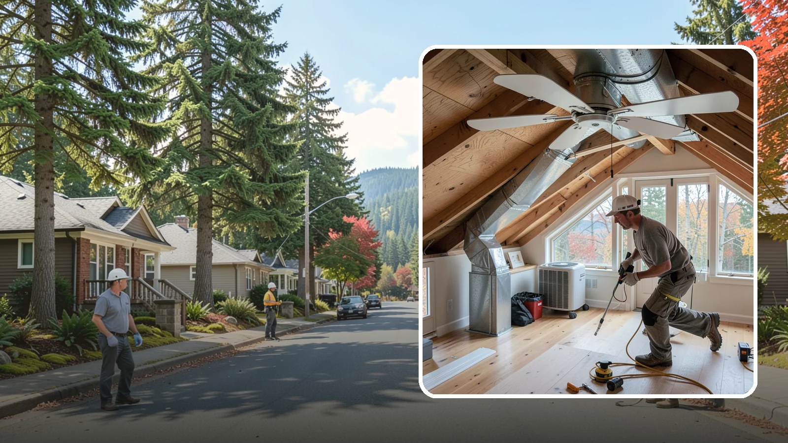 Whole-House Fan Installation in Hunts Point, King County, WA - Whole-house fan installation that flushes out heat on warm Puget Sound evenings without AC.
