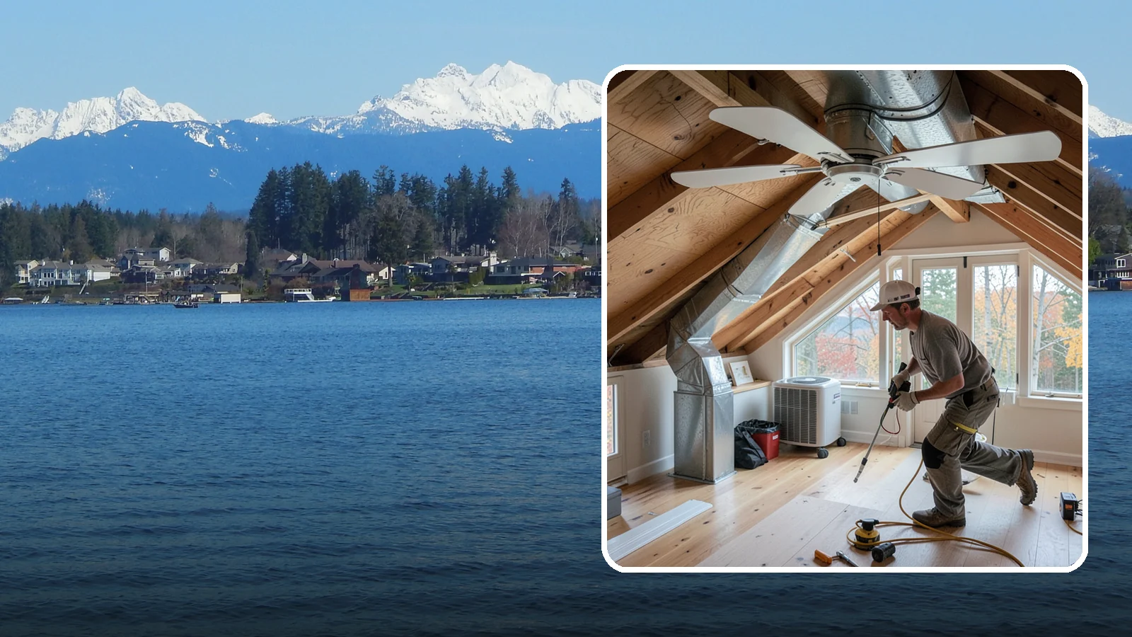 Whole-House Fan Installation in Lake Stevens, Snohomish County, WA - Whole-house fan installation that flushes out heat on warm Puget Sound evenings without AC.