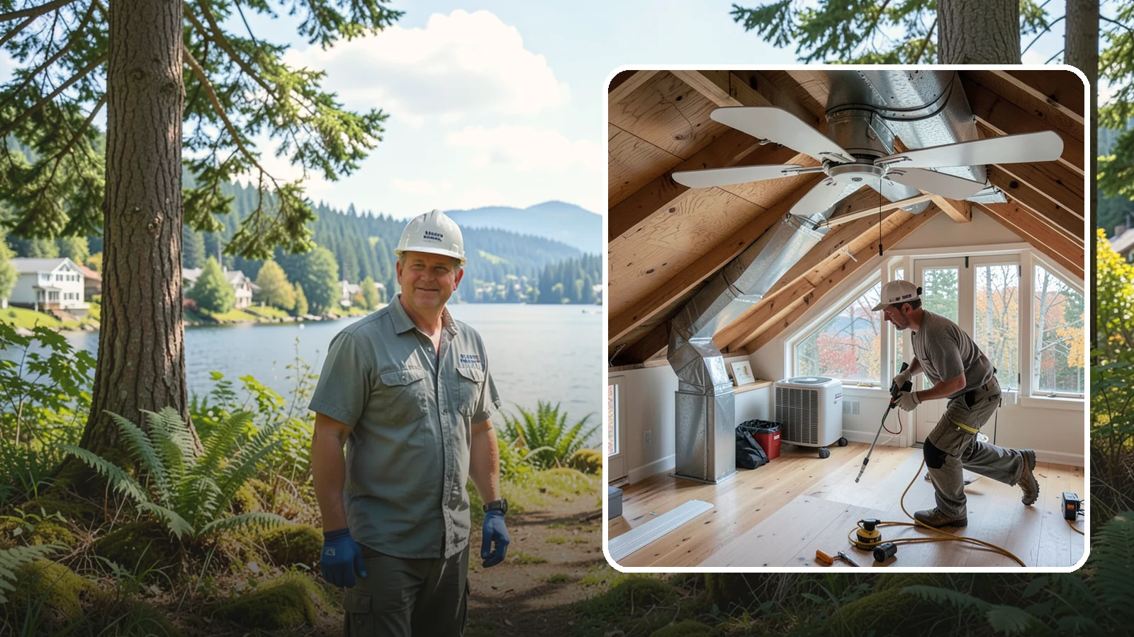 Whole-House Fan Installation in Milton, King County, WA - Whole-house fan installation that flushes out heat on warm Puget Sound evenings without AC.