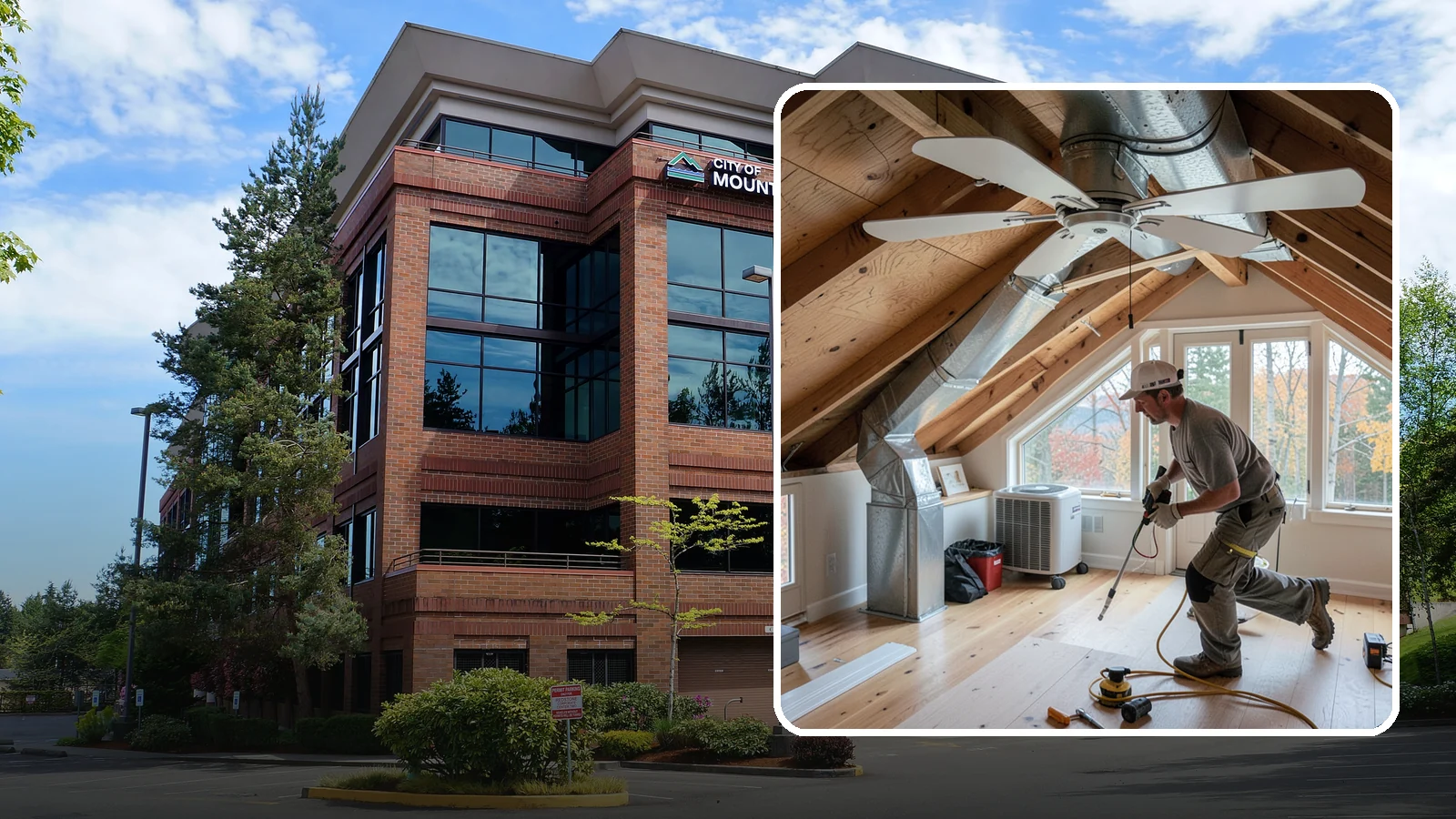 Whole-House Fan Installation in Mountlake Terrace, Snohomish County, WA - Whole-house fan installation that flushes out heat on warm Puget Sound evenings without AC.