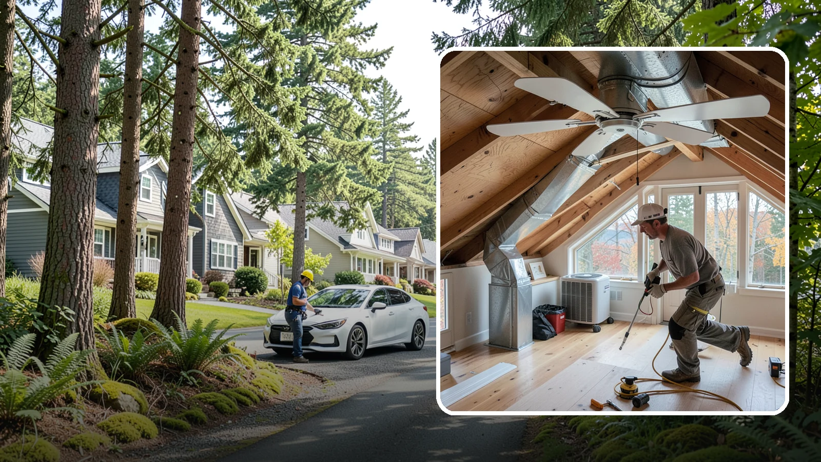 Whole-House Fan Installation in Normandy Park, King County, WA - Whole-house fan installation that flushes out heat on warm Puget Sound evenings without AC.