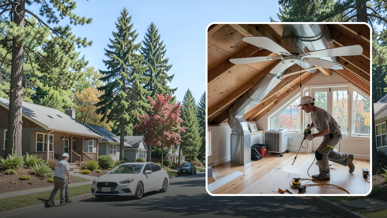 Whole-House Fan Installation in Orting, Pierce County, WA - Whole-house fan installation that flushes out heat on warm Puget Sound evenings without AC.