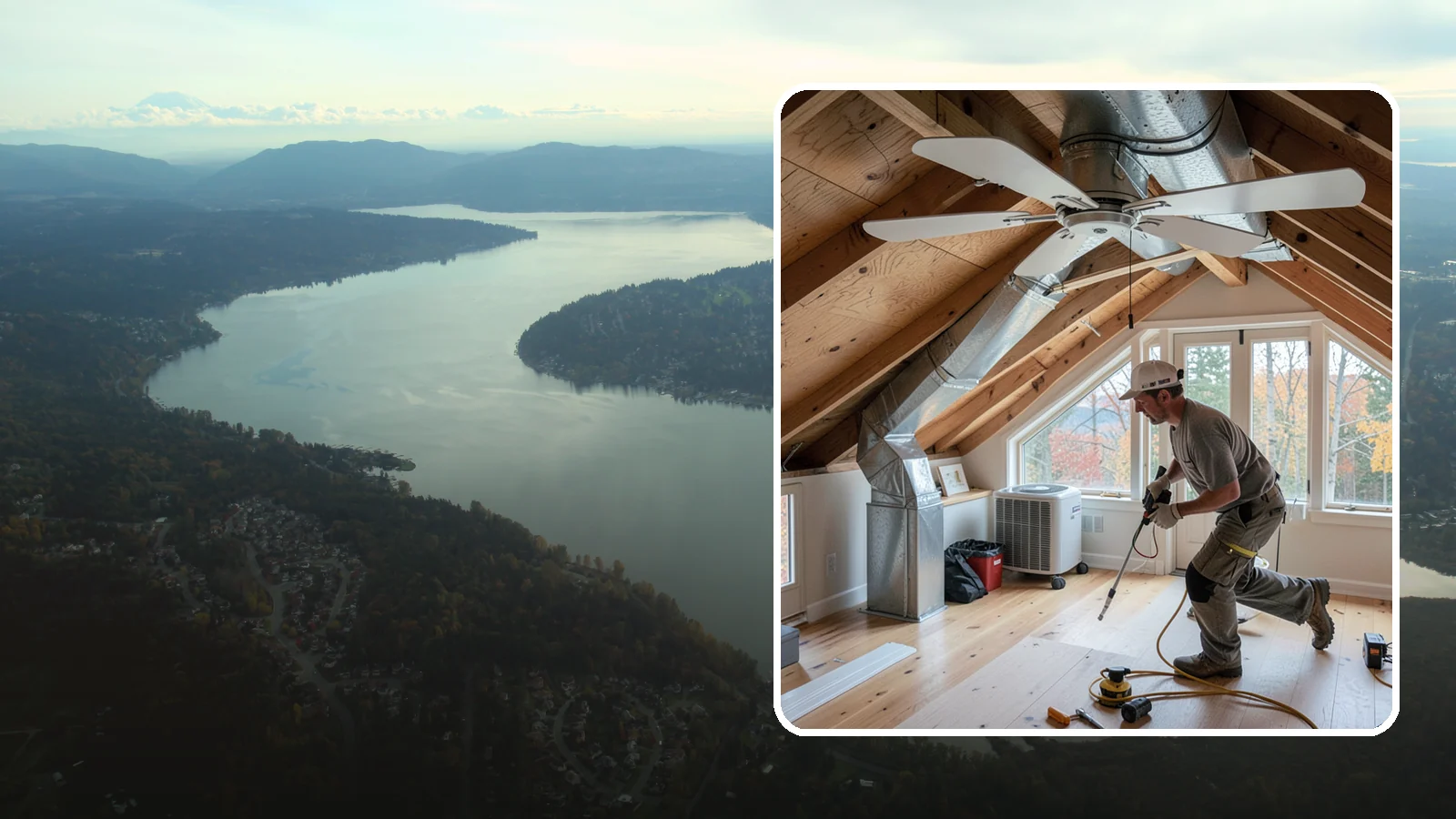 Whole-House Fan Installation in Sammamish, King County, WA - Whole-house fan installation that flushes out heat on warm Puget Sound evenings without AC.