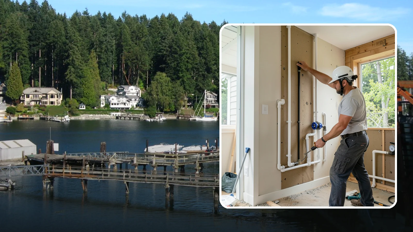 Whole-House Repipe in Gig Harbor, Pierce County, WA - We replace all the aging or failing water supply lines throughout your home with modern, corrosion-resistant piping.