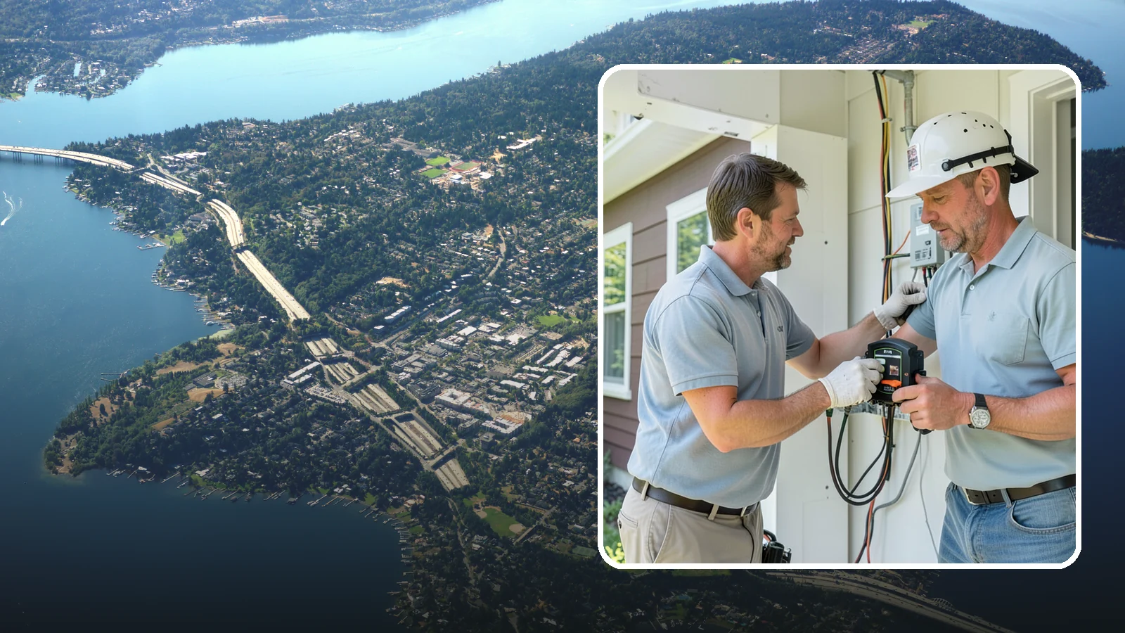 Whole-House Surge Protection in Mercer Island, King County, WA - Whole-house surge protection that shields your electronics from storm and grid power spikes.
