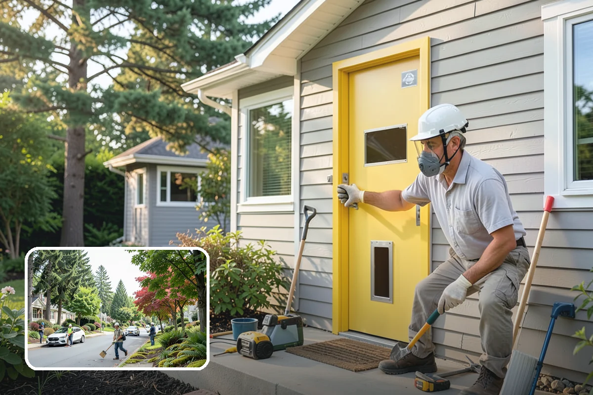 Widened Doorway Installation in Beaux Arts Village, King County, WA - Clear passage sized for wheelchairs and mobility aids