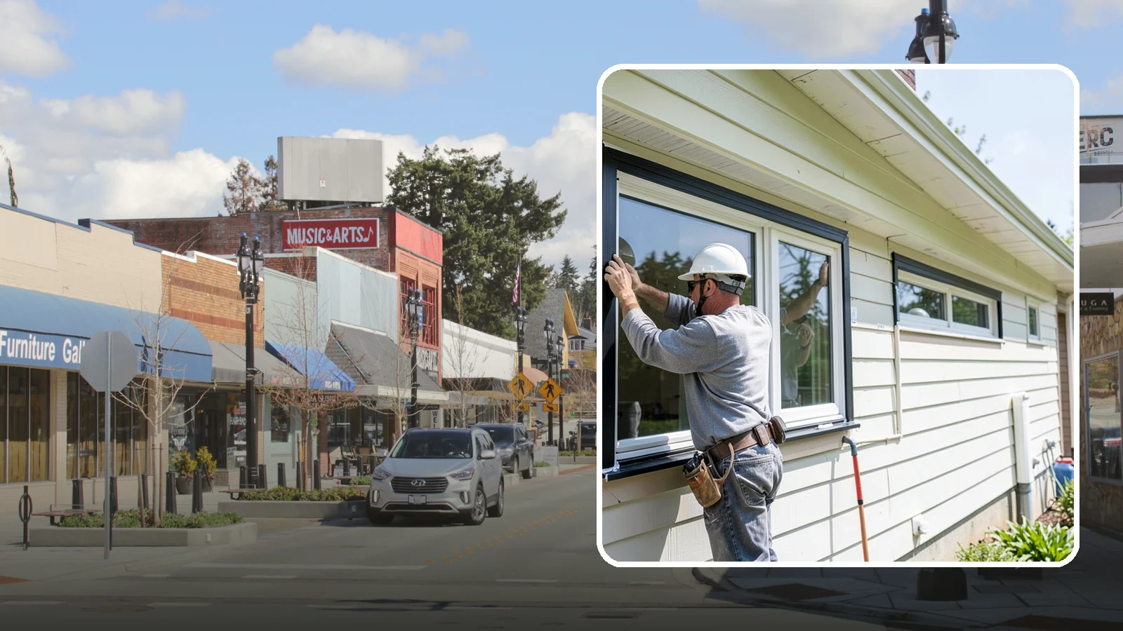 Window Flashing Installation in Bothell, King County, WA - Installing or correcting window flashing to keep wind-driven Puget Sound rain from reaching your walls.