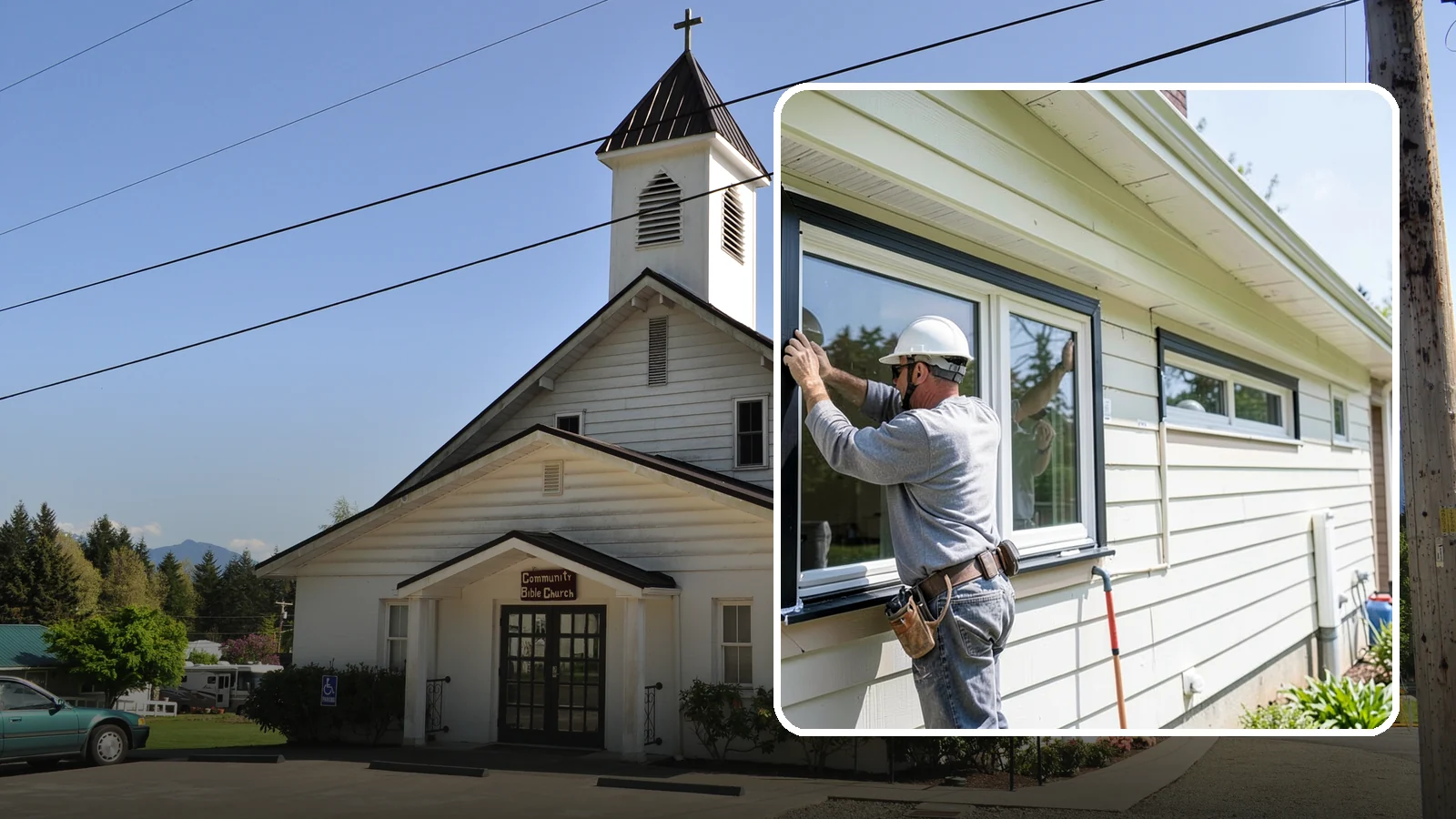 Window Flashing Installation in Concrete, Skagit County, WA - Installing or correcting window flashing to keep wind-driven Puget Sound rain from reaching your walls.