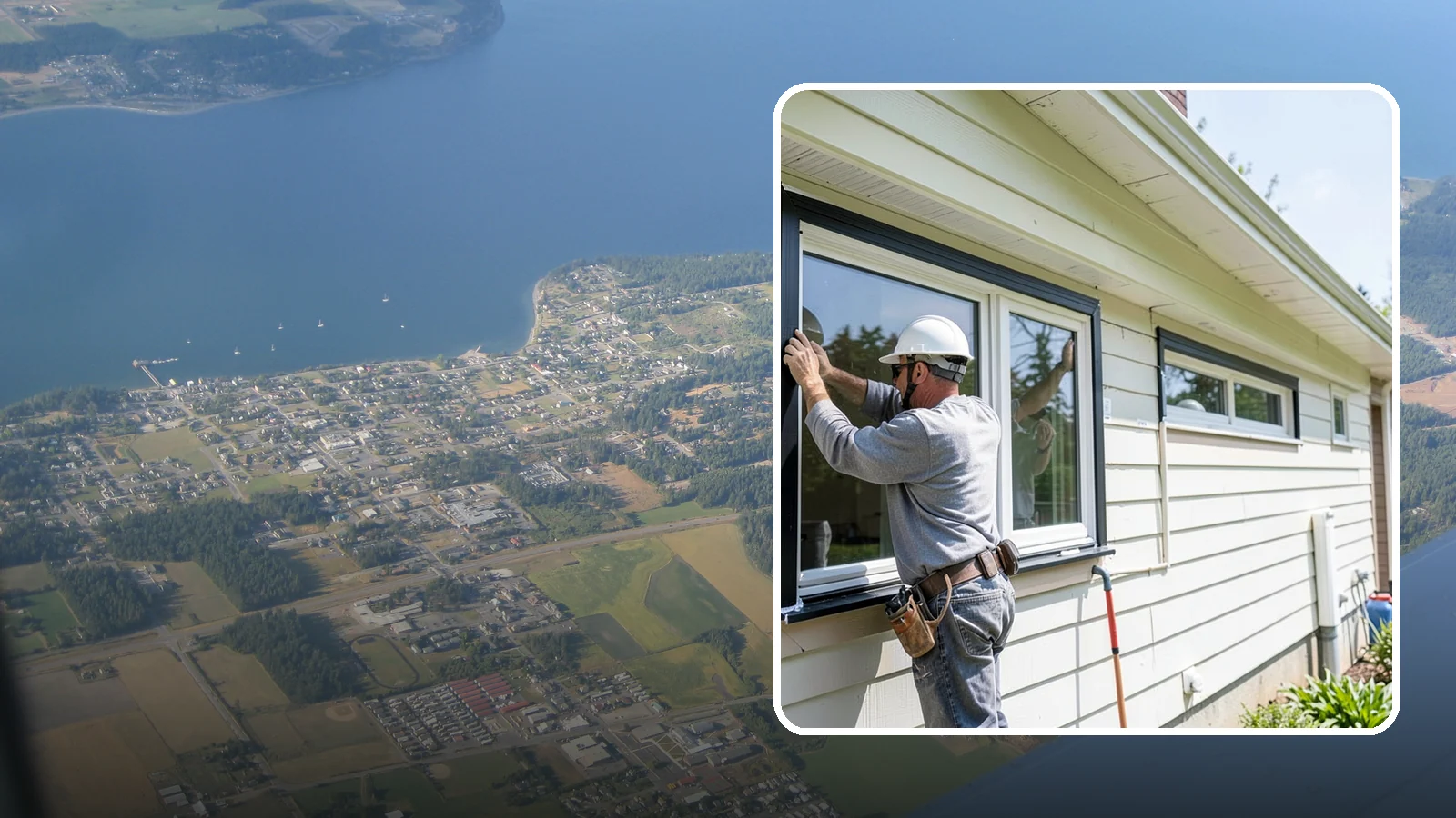 Window Flashing Installation in Coupeville, Island County, WA - Installing or correcting window flashing to keep wind-driven Puget Sound rain from reaching your walls.