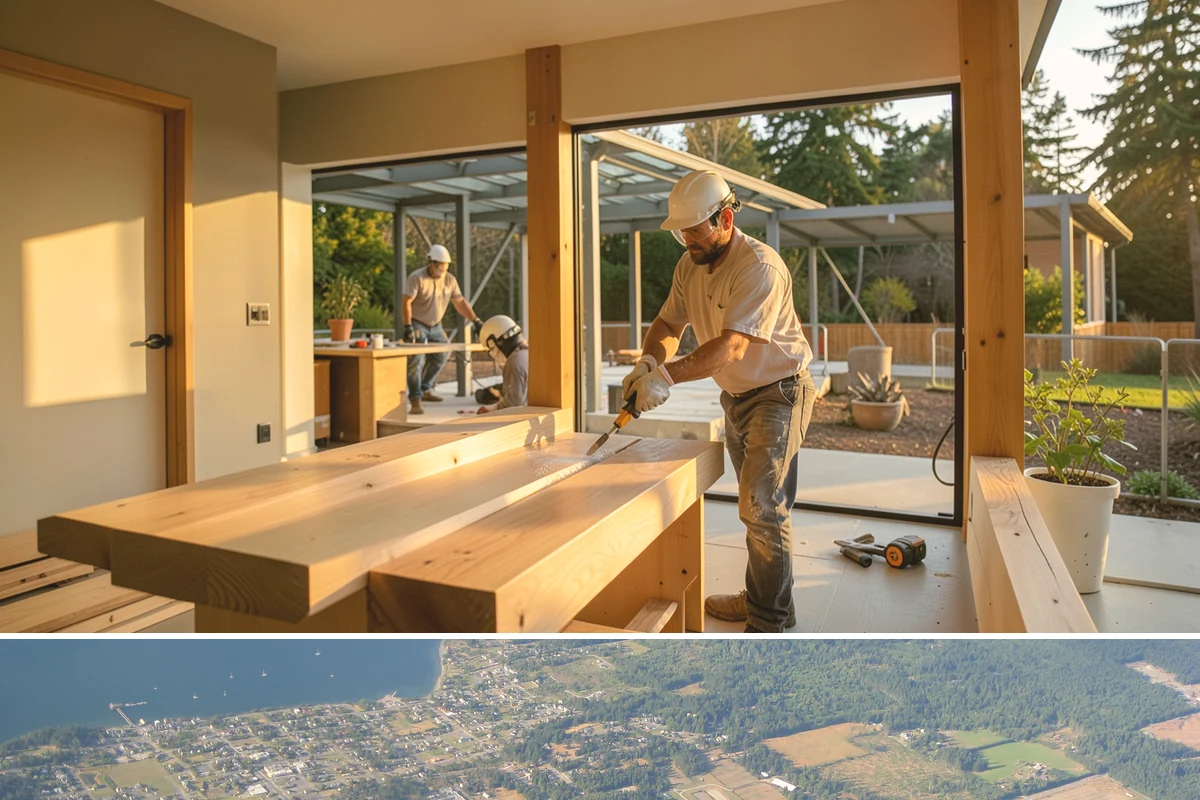 Window Flashing Installation in Coupeville, Island County, WA - Flashing work is best performed in dry conditions so the wall assembly stays sound while it's opened up.