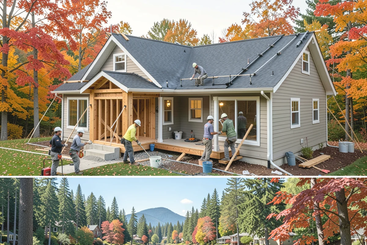 Window Flashing Installation in Covington, King County, WA - Flashing work is best performed in dry conditions so the wall assembly stays sound while it's opened up.
