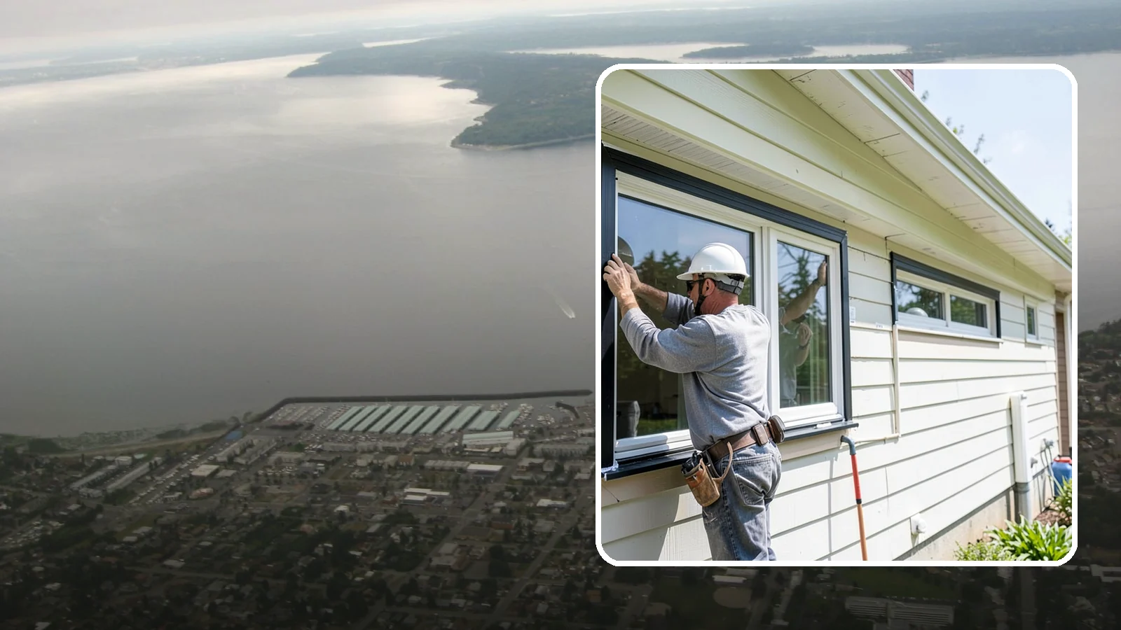 Window Flashing Installation in Des Moines, King County, WA - Installing or correcting window flashing to keep wind-driven Puget Sound rain from reaching your walls.