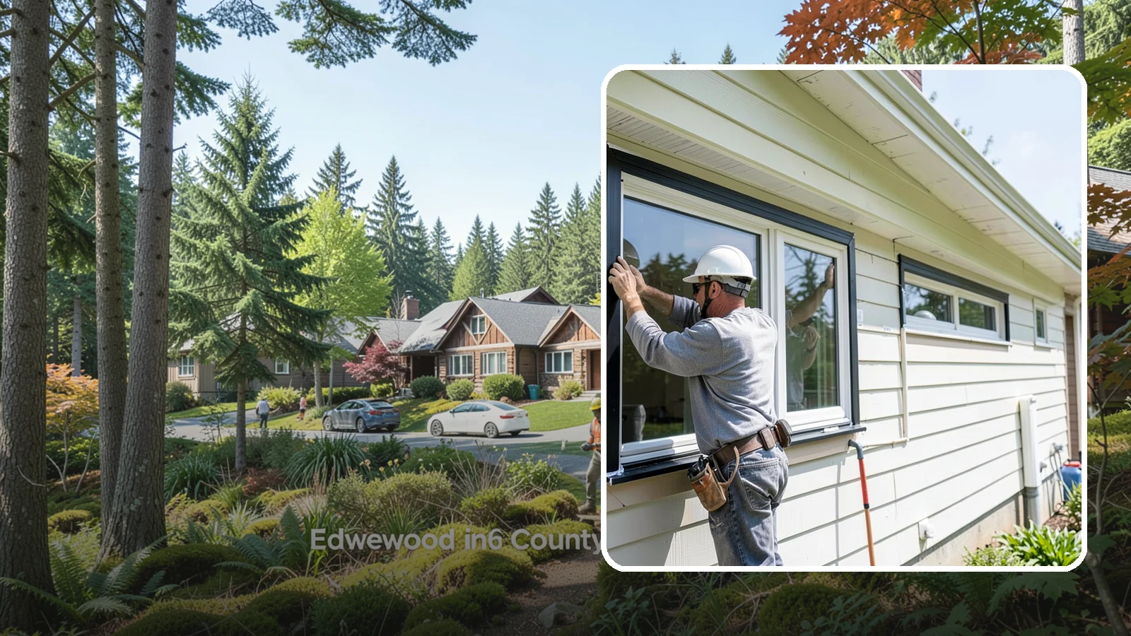 Window Flashing Installation in Edgewood, Pierce County, WA - Installing or correcting window flashing to keep wind-driven Puget Sound rain from reaching your walls.