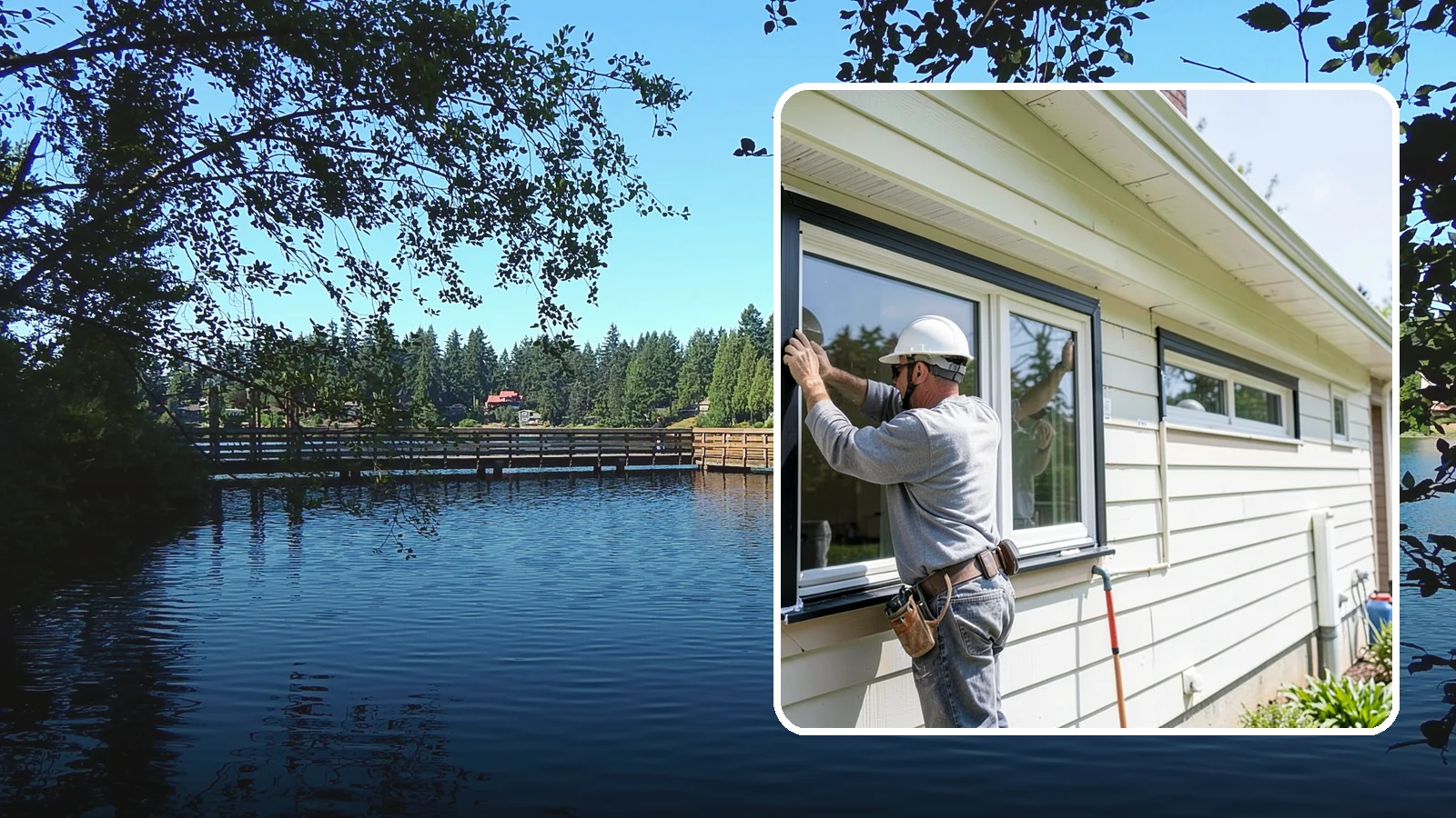 Window Flashing Installation in Federal Way, King County, WA - Installing or correcting window flashing to keep wind-driven Puget Sound rain from reaching your walls.