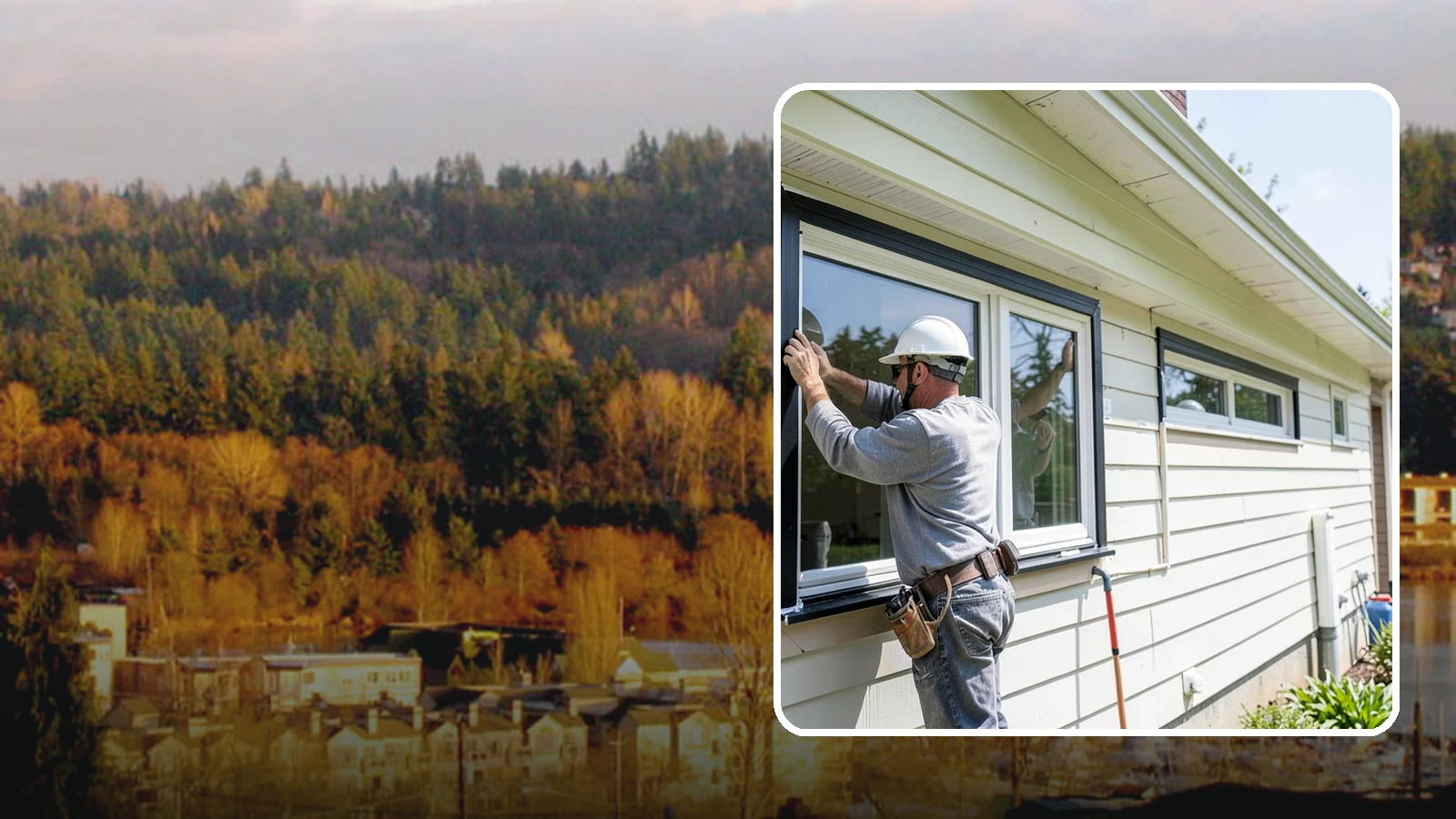 Window Flashing Installation in Kenmore, King County, WA - Installing or correcting window flashing to keep wind-driven Puget Sound rain from reaching your walls.