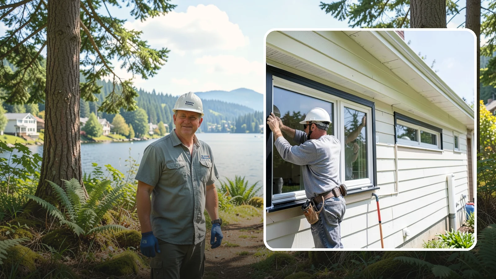 Window Flashing Installation in Milton, King County, WA - Installing or correcting window flashing to keep wind-driven Puget Sound rain from reaching your walls.