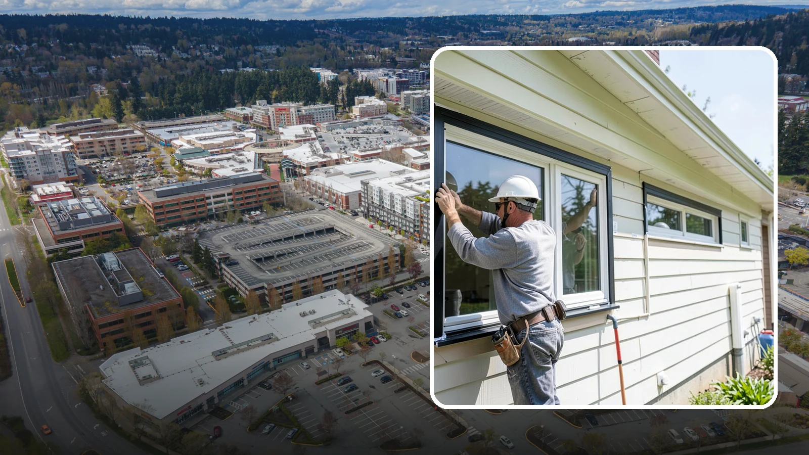 Window Flashing Installation in Redmond, King County, WA - Installing or correcting window flashing to keep wind-driven Puget Sound rain from reaching your walls.