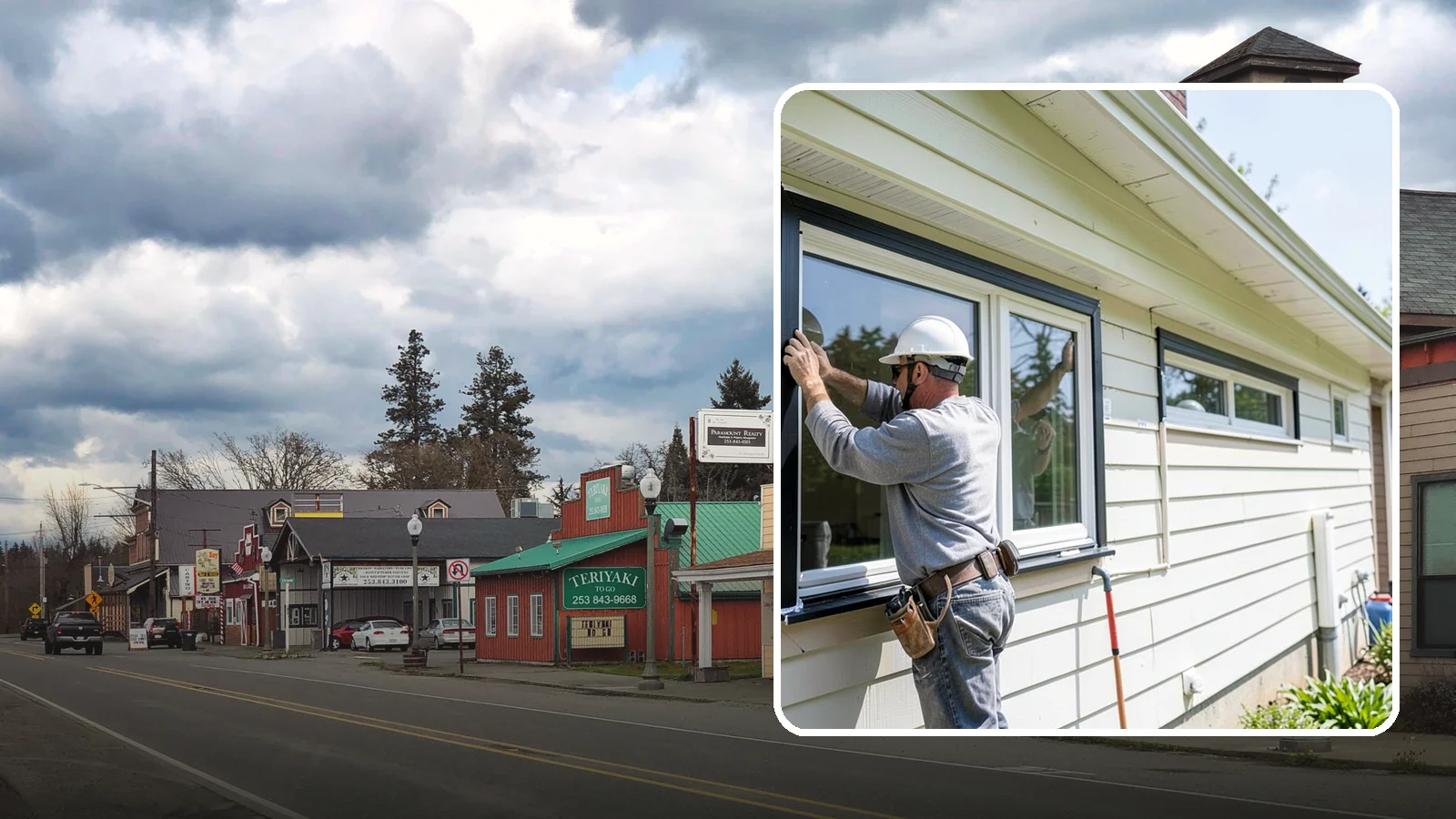 Window Flashing Installation in Roy, Pierce County, WA - Installing or correcting window flashing to keep wind-driven Puget Sound rain from reaching your walls.