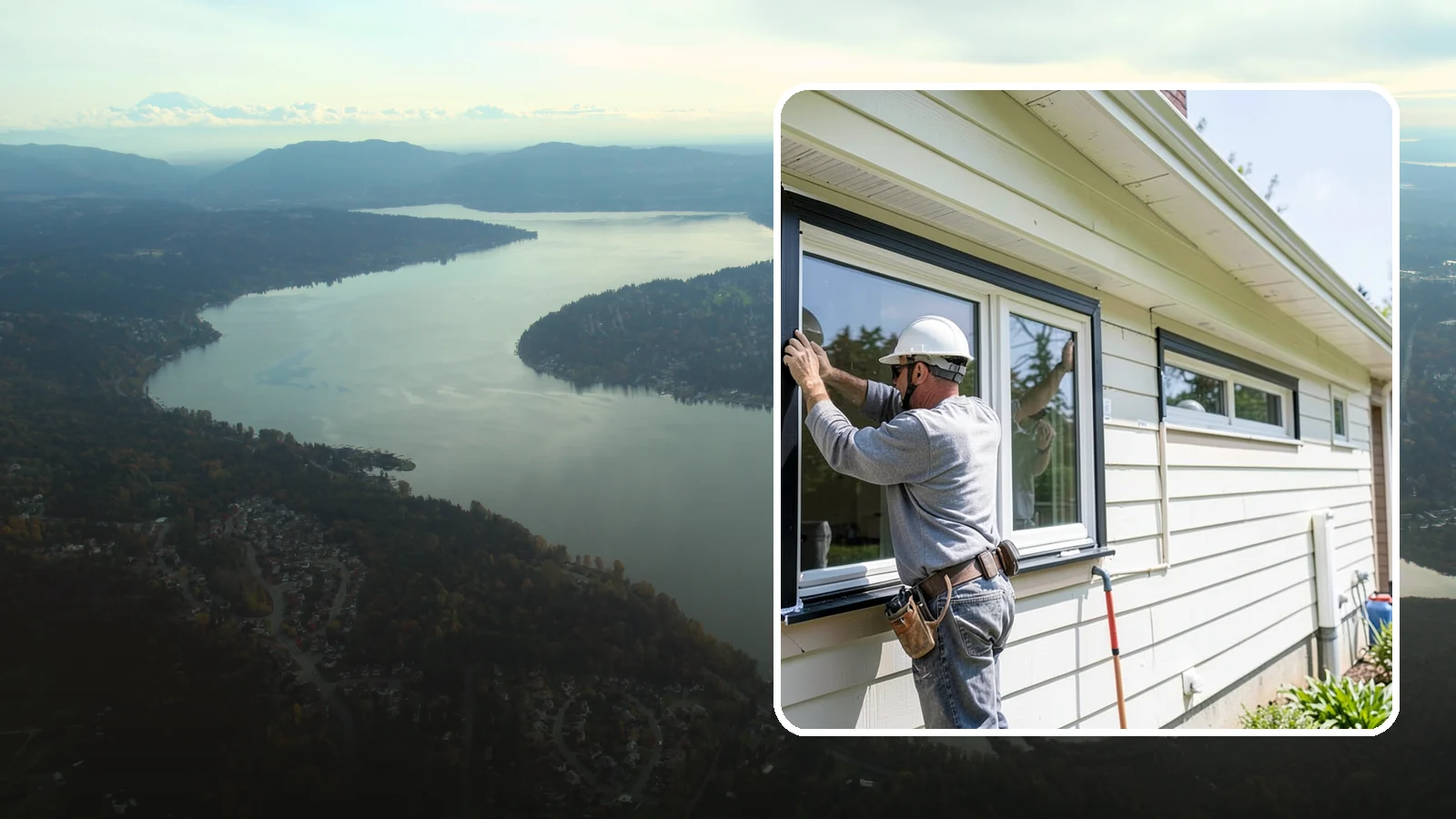 Window Flashing Installation in Sammamish, King County, WA - Installing or correcting window flashing to keep wind-driven Puget Sound rain from reaching your walls.