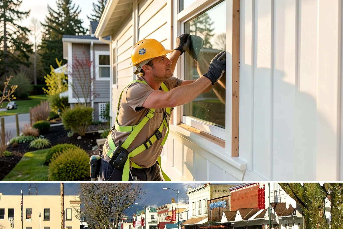 Window Installation in Arlington, Snohomish County, WA - New openings are best cut and dried-in during a stretch of fair weather, but we tarp and protect the work so installations can...