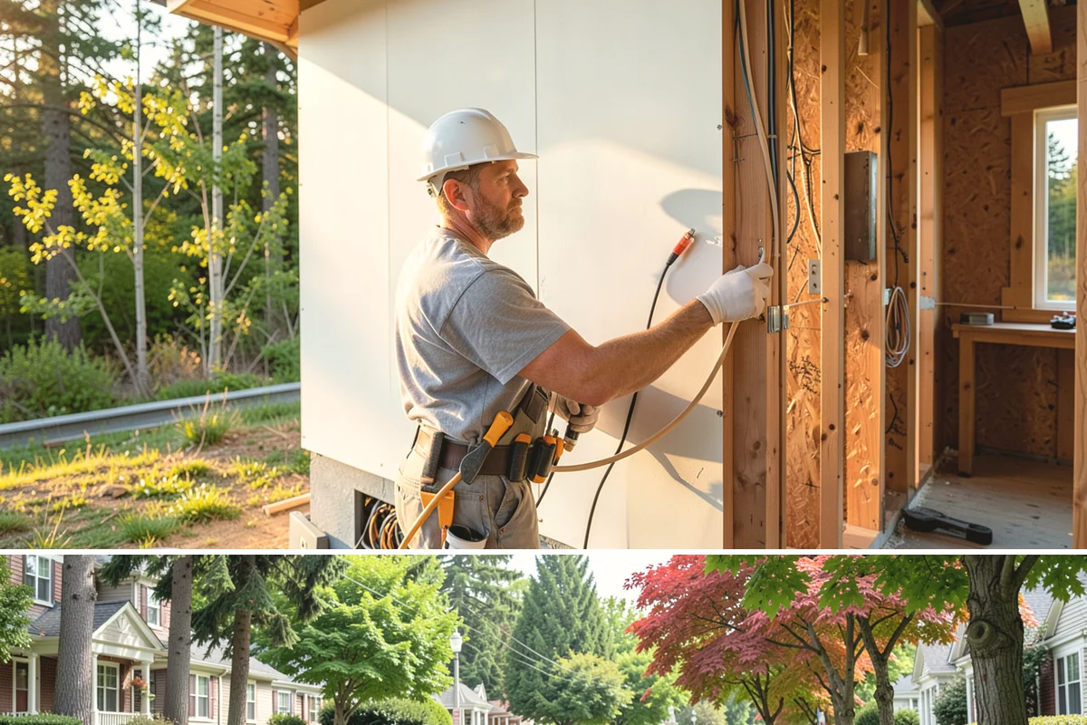 Window Installation in Beaux Arts Village, King County, WA - New openings are best cut and dried-in during a stretch of fair weather, but we tarp and protect the work so installations can...