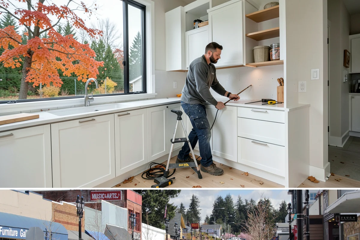 Window Installation in Bothell, King County, WA - New openings are best cut and dried-in during a stretch of fair weather, but we tarp and protect the work so installations can...