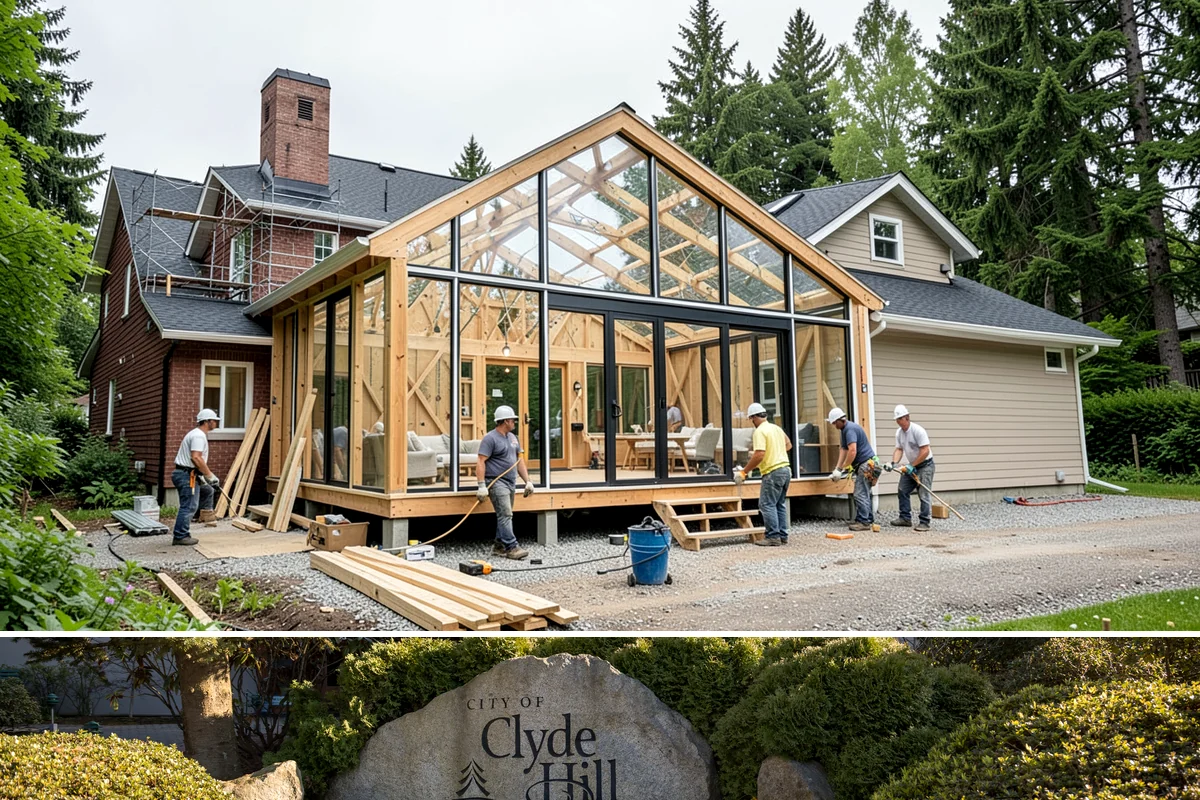 Window Installation in Clyde Hill, King County, WA - New openings are best cut and dried-in during a stretch of fair weather, but we tarp and protect the work so installations can...