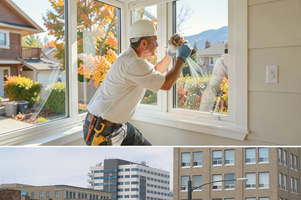 Window Installation in Everett, Snohomish County, WA - New openings are best cut and dried-in during a stretch of fair weather, but we tarp and protect the work so installations can...
