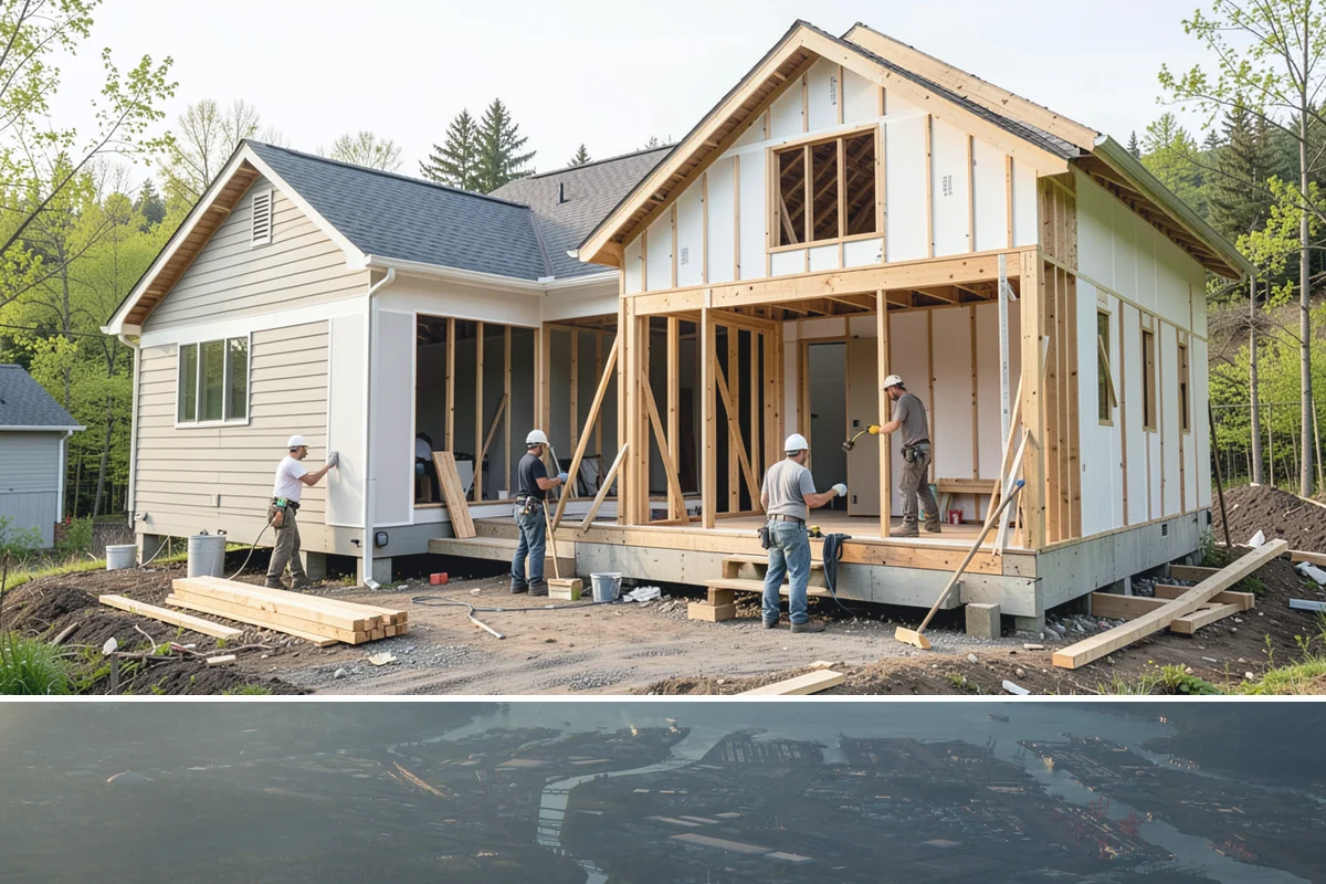 Window Installation in Fife, Pierce County, WA - New openings are best cut and dried-in during a stretch of fair weather, but we tarp and protect the work so installations can...