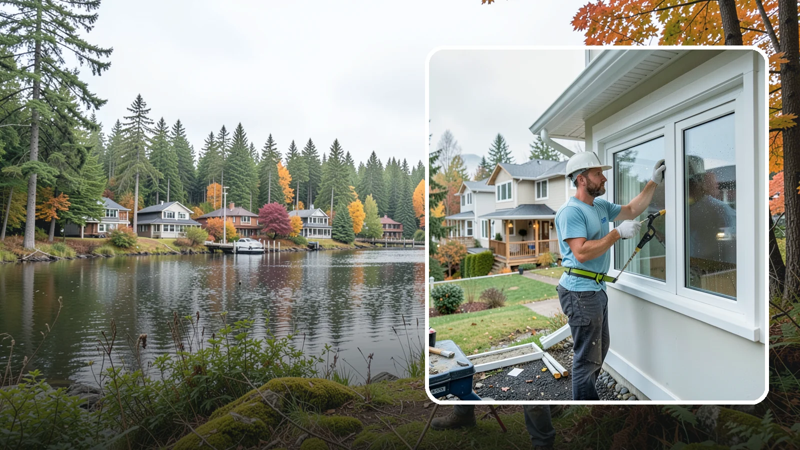 Window Installation in La Conner, Skagit County, WA - Installing brand-new windows in remodels, additions, and fresh openings with proper flashing for our rainy region.
