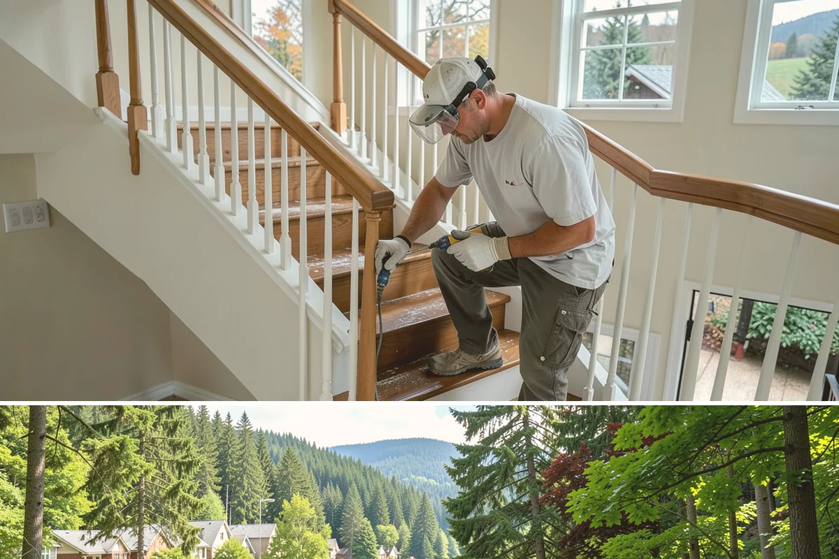 Window Installation in Lake Forest Park, King County, WA - New openings are best cut and dried-in during a stretch of fair weather, but we tarp and protect the work so installations can...