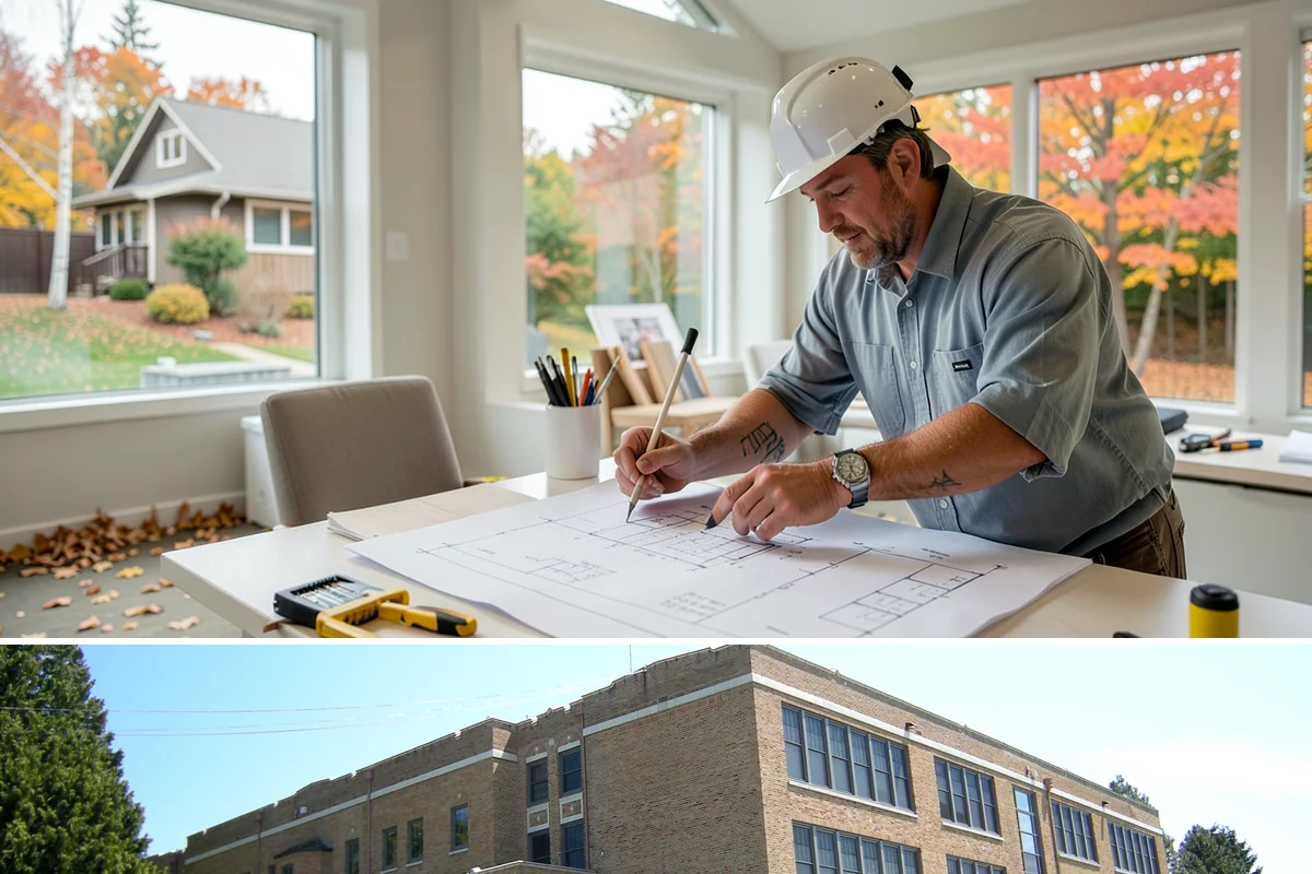 Window Installation in Maple Valley, King County, WA - New openings are best cut and dried-in during a stretch of fair weather, but we tarp and protect the work so installations can...