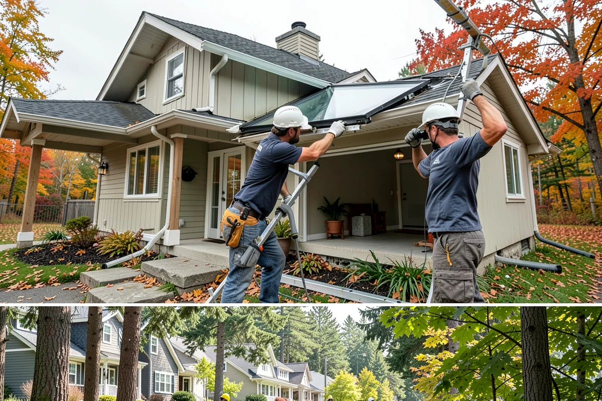Window Installation in Normandy Park, King County, WA - New openings are best cut and dried-in during a stretch of fair weather, but we tarp and protect the work so installations can...