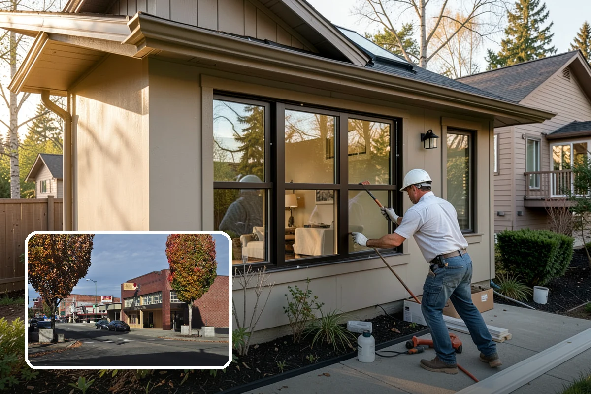 Window Installation in Puyallup, Pierce County, WA - Precise framing for a square, smooth-operating window