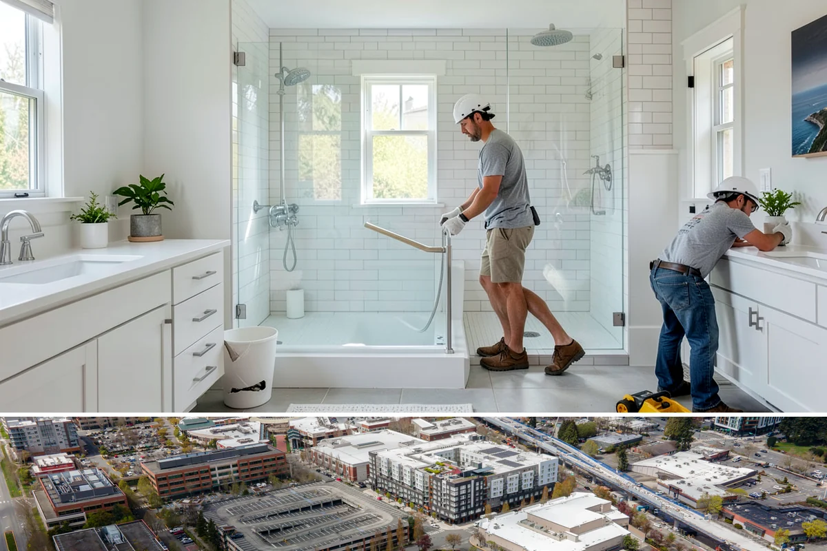 Window Installation in Redmond, King County, WA - New openings are best cut and dried-in during a stretch of fair weather, but we tarp and protect the work so installations can...