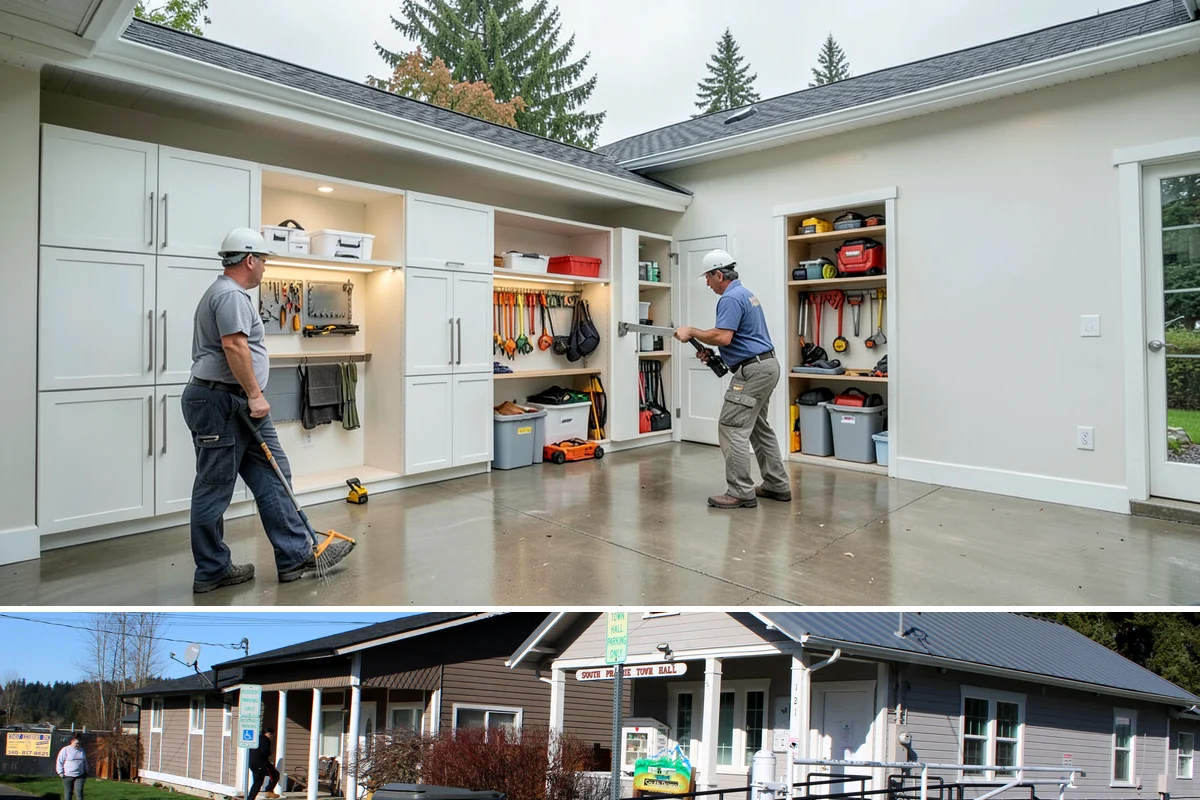 Window Installation in South Prairie, Pierce County, WA - New openings are best cut and dried-in during a stretch of fair weather, but we tarp and protect the work so installations can...