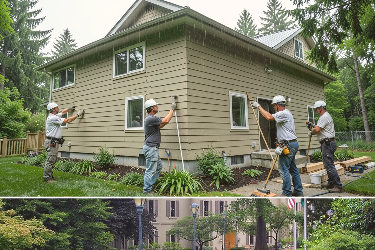 Window Installation in Woodinville, King County, WA - New openings are best cut and dried-in during a stretch of fair weather, but we tarp and protect the work so installations can...