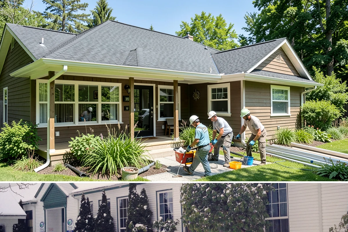 Window Repair in Pacific, King County, WA - Dry weather is best for resealing exterior window perimeters.