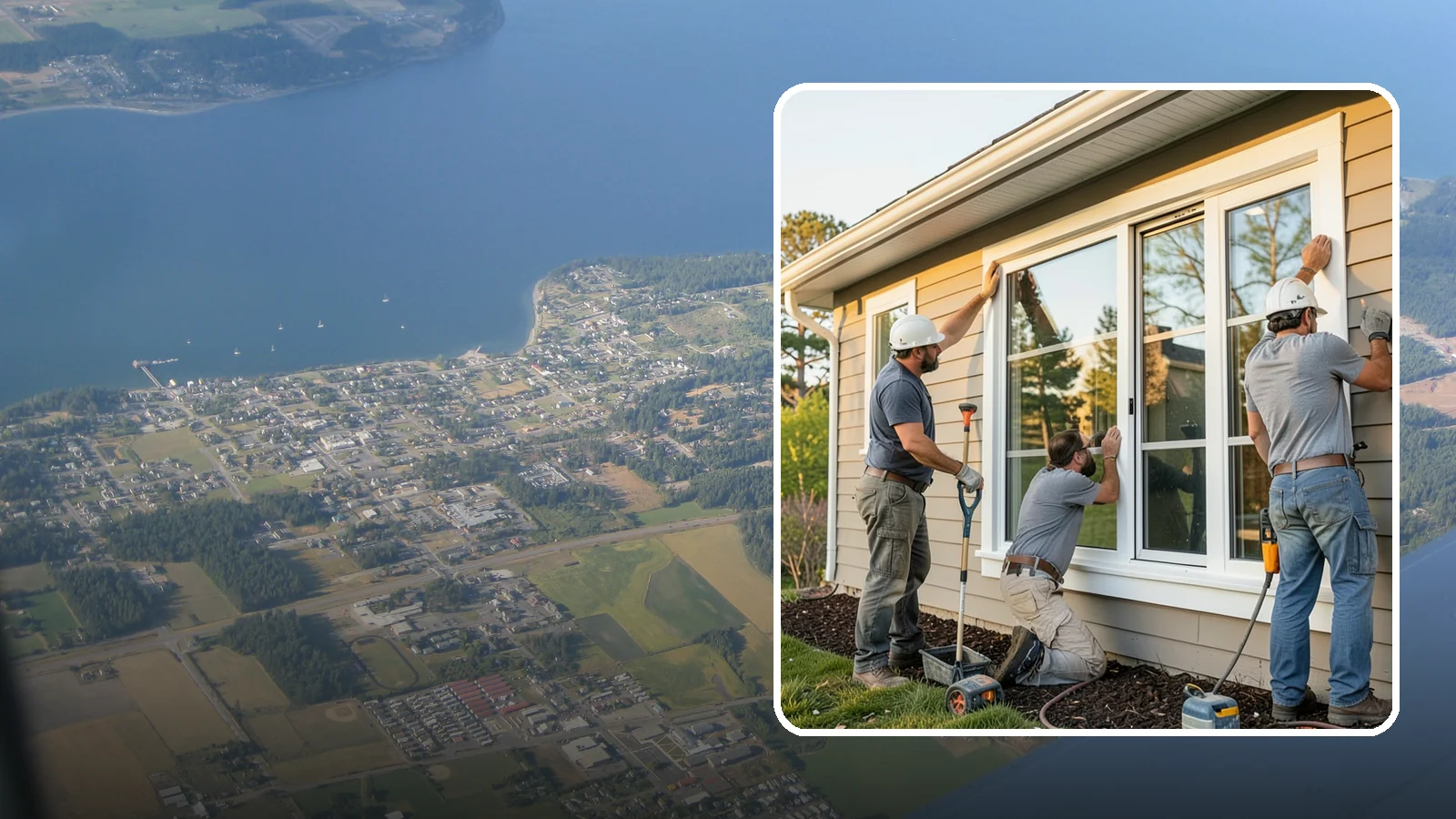 Window Replacement in Coupeville, Island County, WA - Swapping out aged, failing windows throughout your home for modern, weather-tight units suited to Puget Sound's damp climate.