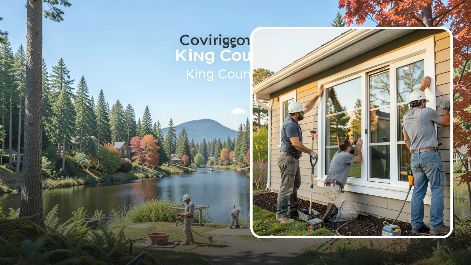 Window Replacement in Covington, King County, WA - Swapping out aged, failing windows throughout your home for modern, weather-tight units suited to Puget Sound's damp climate.