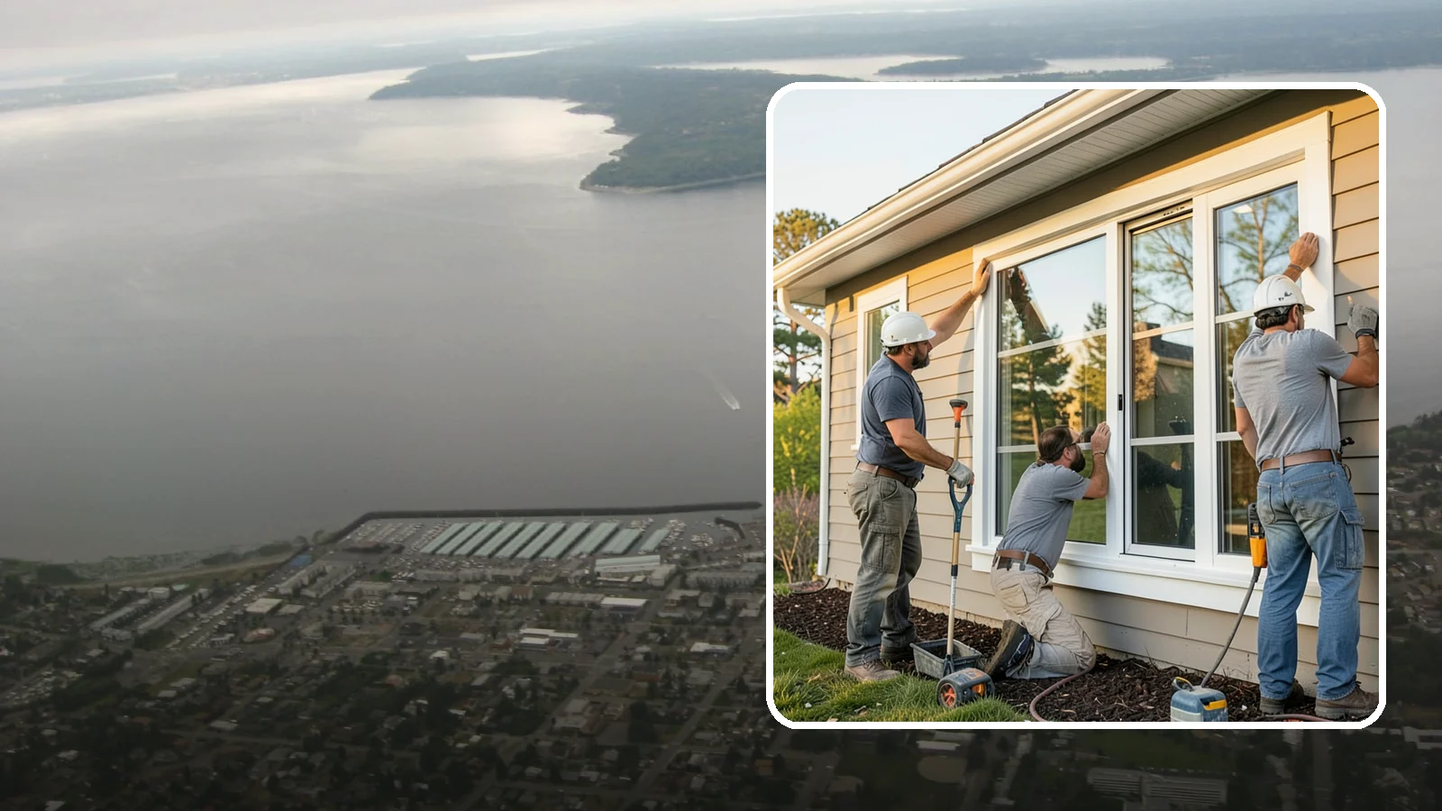 Window Replacement in Des Moines, King County, WA - Swapping out aged, failing windows throughout your home for modern, weather-tight units suited to Puget Sound's damp climate.