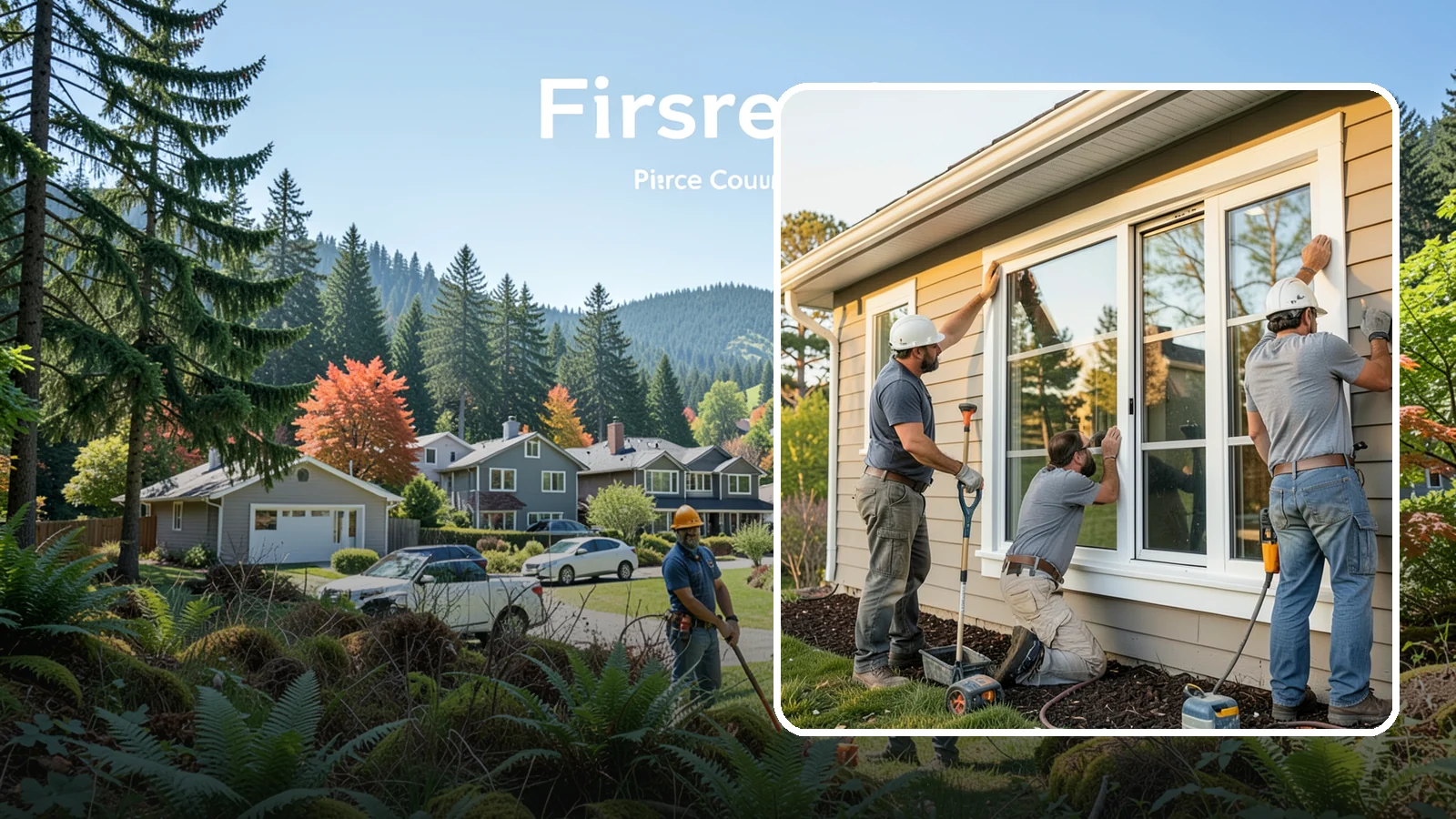 Window Replacement in Fircrest, Pierce County, WA - Swapping out aged, failing windows throughout your home for modern, weather-tight units suited to Puget Sound's damp climate.