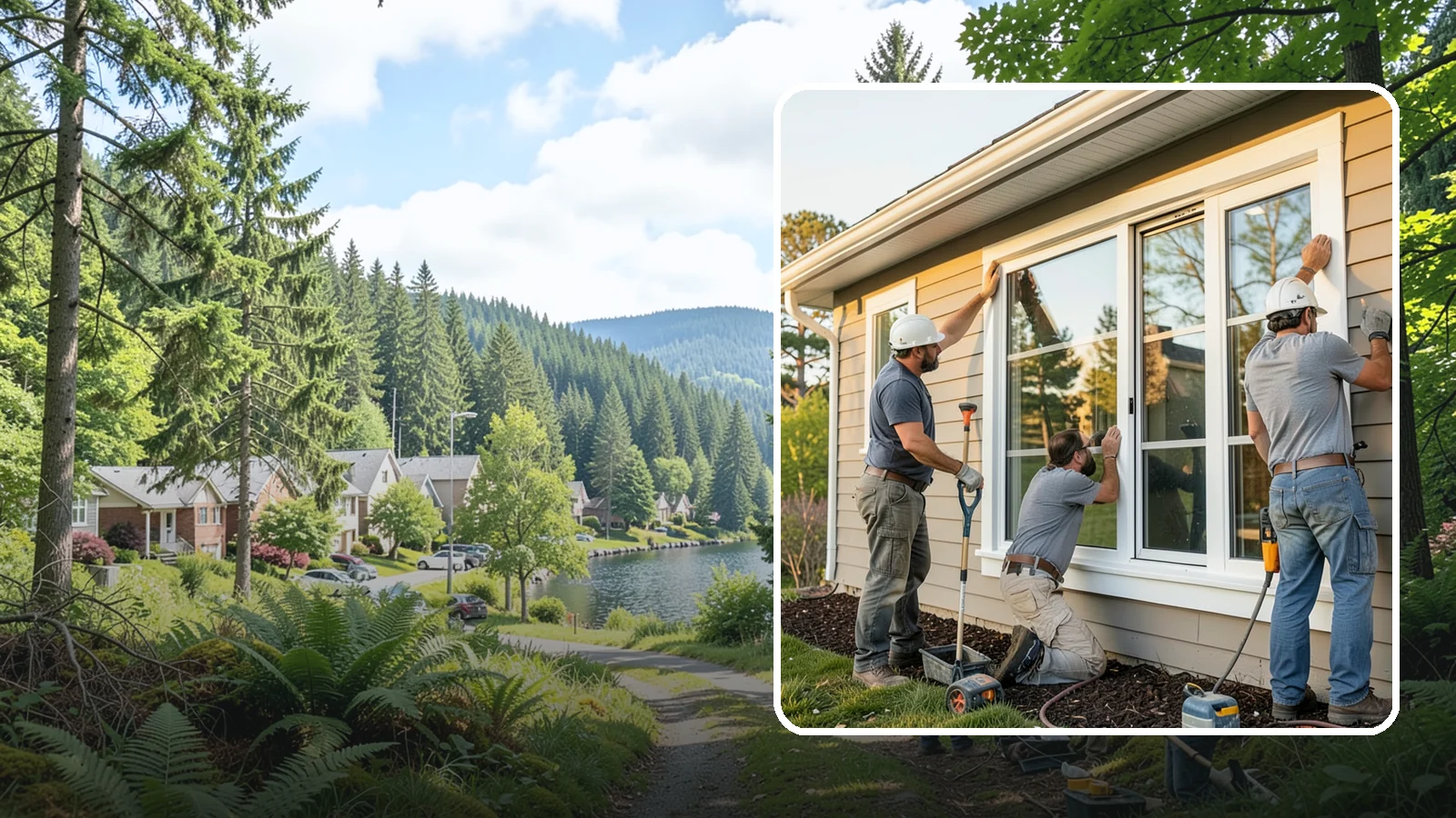 Window Replacement in Lake Forest Park, King County, WA - Swapping out aged, failing windows throughout your home for modern, weather-tight units suited to Puget Sound's damp climate.