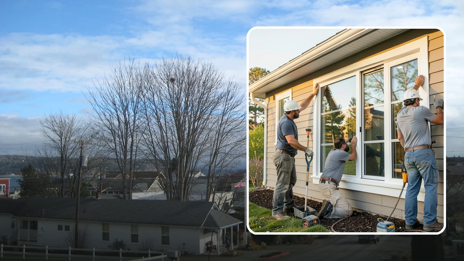 Window Replacement in Langley, Island County, WA - Swapping out aged, failing windows throughout your home for modern, weather-tight units suited to Puget Sound's damp climate.