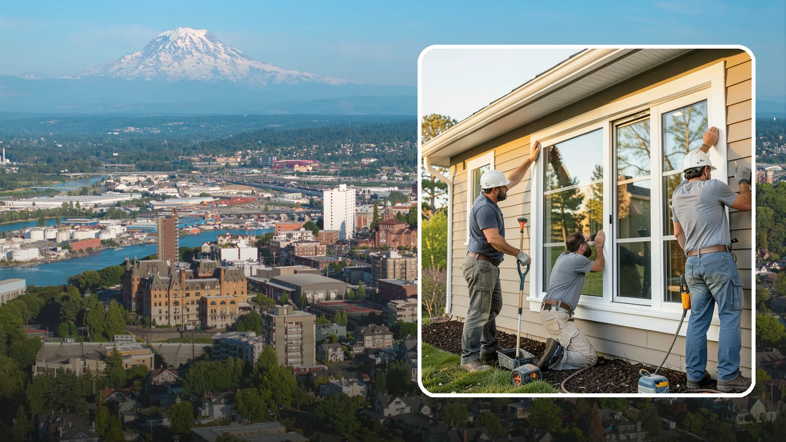 Window Replacement in Tacoma, Pierce County, WA - Swapping out aged, failing windows throughout your home for modern, weather-tight units suited to Puget Sound's damp climate.