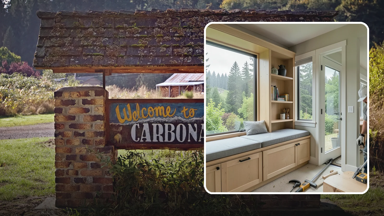 Window Seat Construction in Carbonado, Pierce County, WA - A cozy custom window seat that adds seating, storage, and a favorite spot to watch the Northwest rain.