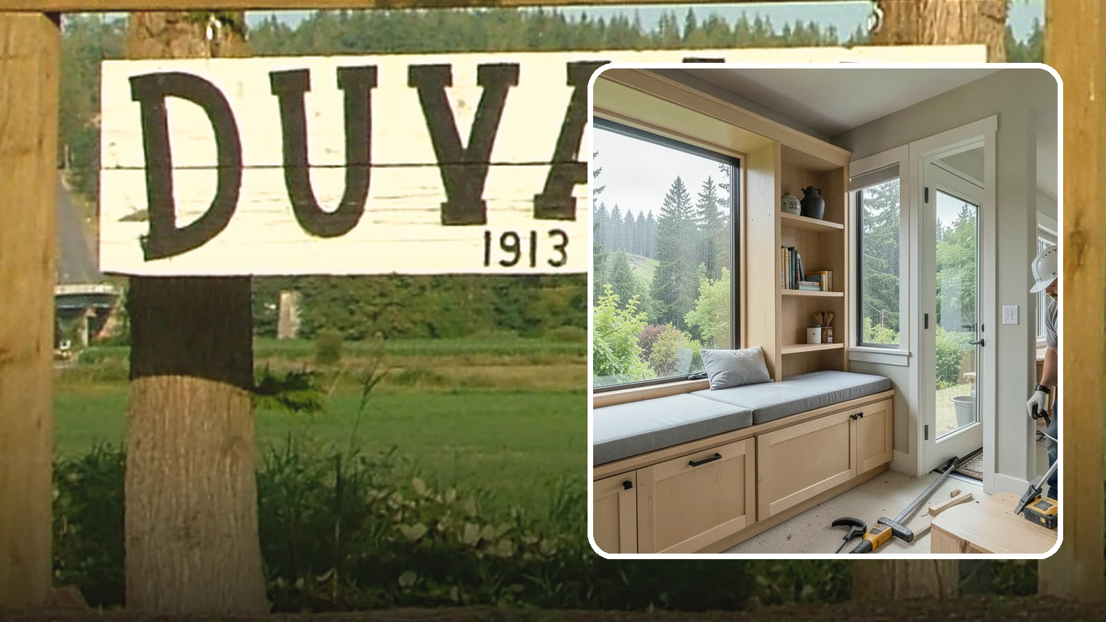 Window Seat Construction in Duvall, King County, WA - A cozy custom window seat that adds seating, storage, and a favorite spot to watch the Northwest rain.