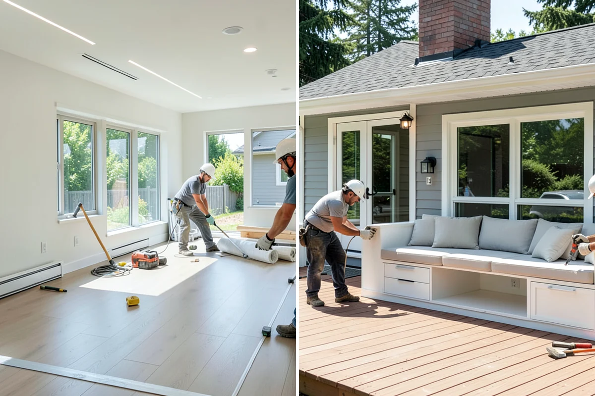 Window Seat Construction in Kenmore, King County, WA - Measure the window recess and plan seat height and storage