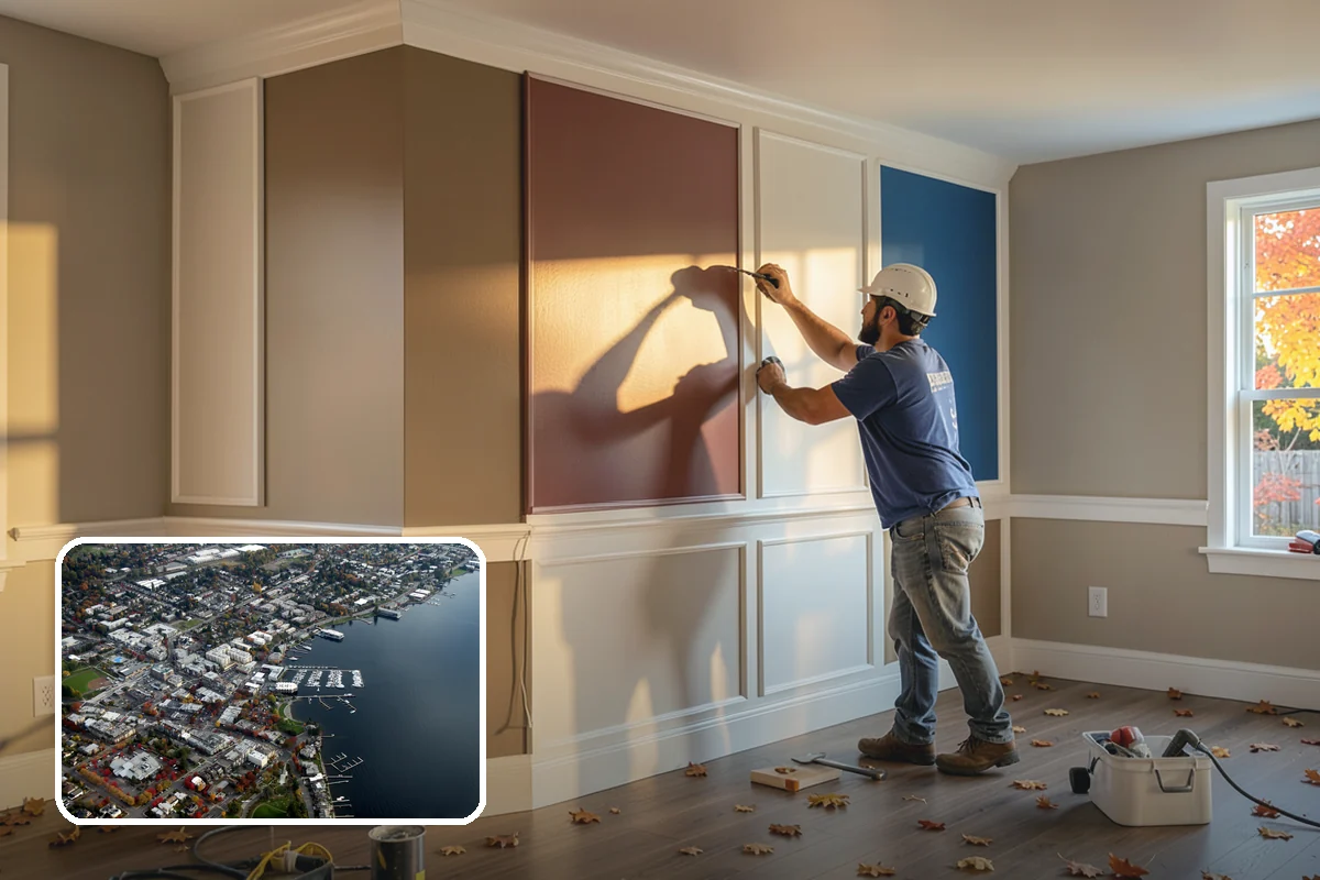 Window Seat Construction in Kirkland, King County, WA - A cozy reading and relaxation spot