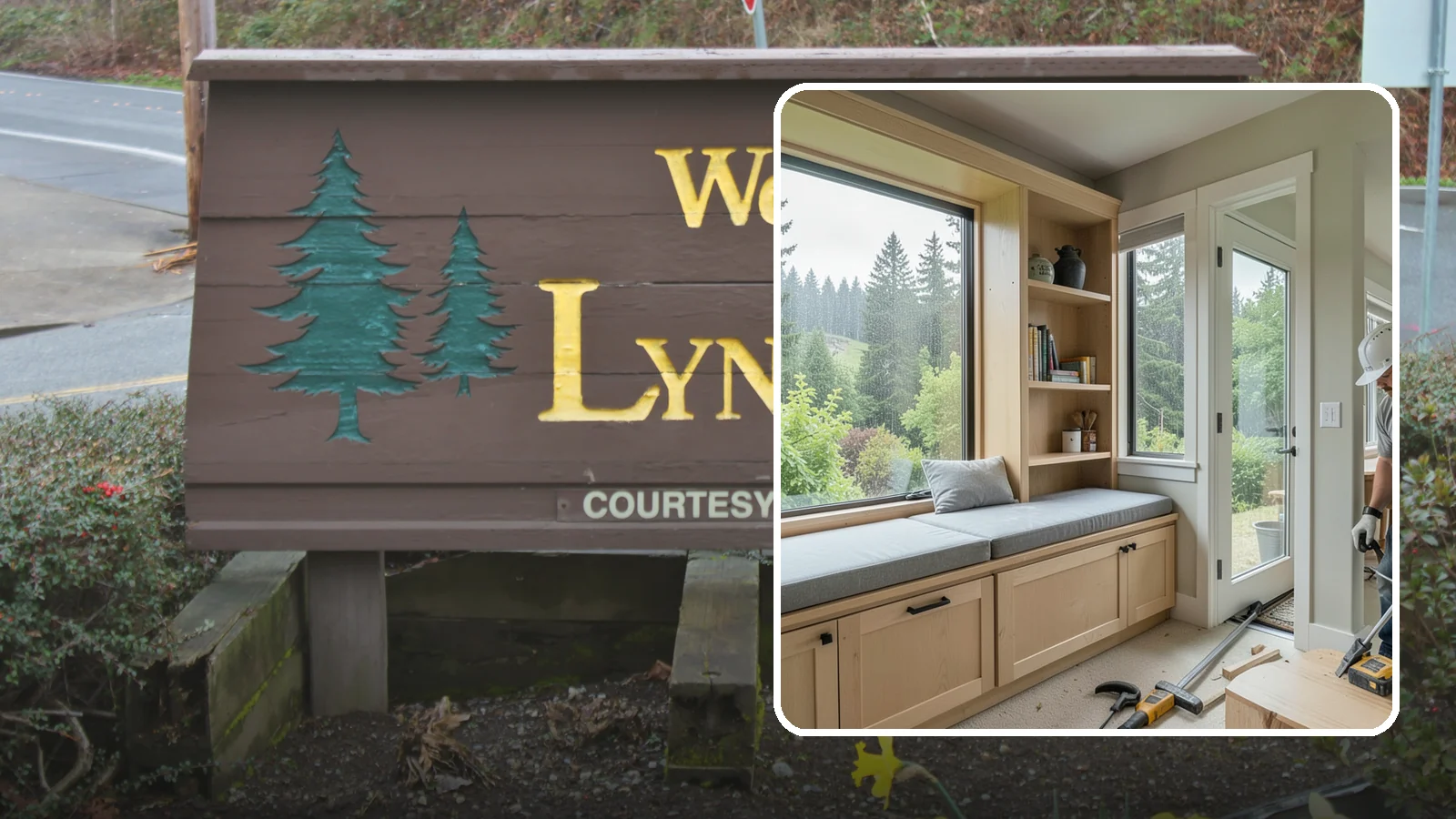 Window Seat Construction in Lynnwood, Snohomish County, WA - A cozy custom window seat that adds seating, storage, and a favorite spot to watch the Northwest rain.